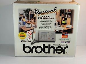 New Vintage Brother Personal Fax 190 Machine with Phone 1Thermal Paper Open Box