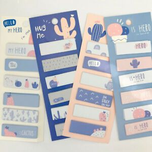 Cute Cactus Student Sticky Notes School Office Supply Memo Pad Notepads