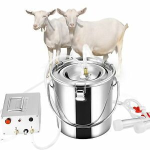 Goat Milking Machine SEAAN Electric 2 Teat Cups Pulsation Vacuum Pump Stainless