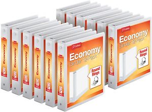Cardinal Economy 3-Ring Binders, 1.5&#034;, Round Rings, Holds 350 Sheets, ClearVue P