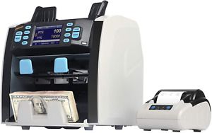 Bank Grade Mixed Denomination Bill Counter And Sorter Cr1500 With Printer - Full