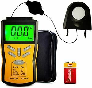 BTMETER Digital Illuminance Light Meter BT-881CLumen/FC PhotometerLuxmeter Se...
