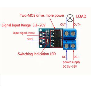 High-power MOS FET   Drive Switch Module PWM Regulator Control Panel 15A