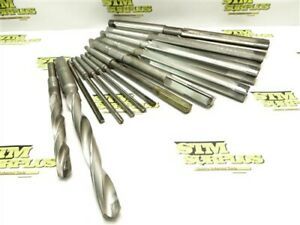 ASSORTED LOT OF HSS MACHINIST TOOLING CHUCKING REAMERS &amp; DRILLS