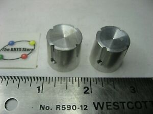 Equipment Knob Round Solid Aluminum Japan 3/4 Dia x 3/4 Tall - USED Qty 2