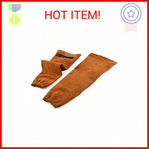 Leather Welding Work Sleeves for Men&amp;Women - Heat&amp;Flame Resistant Arm Protec …