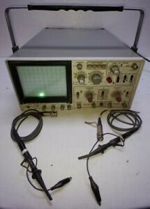 Goldstar Oscilloscope OS-7040A 40MHz Powered On with Cables