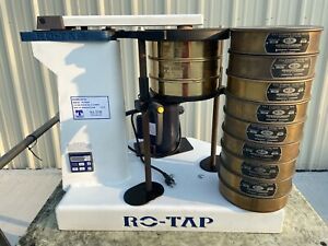 WS Tyler Ro-Tap RX-29 screen shaker industrial sieve with 10 sieves 2 bases 8&#034;