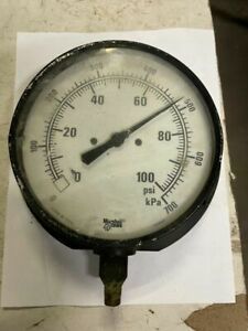 Marshall Town #90494 Gauge, Bottom Mount, 0-100 psi, 6&#034; Diameter