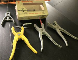Cattle Dairy Herdsman Tools - Castration/Ear Taggers - Miscellaneous Lot As Is