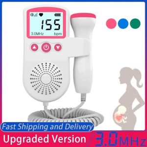 Heart Rate Monitor Home Pregnancy Baby Fetal Sound With Detector LCD Display