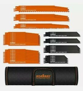 Horusdy 34-Piece Metal Reciprocating Saw Blade Set Different Multiple Sizes