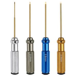 4 Pcs Assorted Color Hex Screwdriver Metric Allen Key Set H1.5 H2.0 H2.5 H3