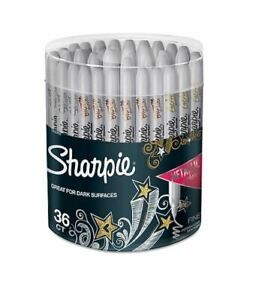 Sharpie Permanent Marker, Fine Tip, Assorted Metallic, 36/Pack (1835492)