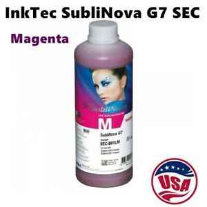 US Stock, InkTec 1L SubliNova G7 SEC Dye Sublimation Inks - Magenta
