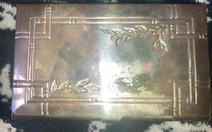 Tiffany &amp; Co Sterling Silver Nature Bamboo Leaves Business Card Case Holder 19E