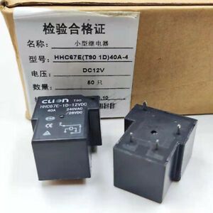 2Pcs CLION HHC67E-1D-12VDC Power Relay 4Pins 40A 240VAC