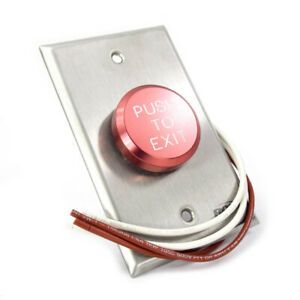 RCI 991R-PTD x 32D Pneumatic Push-to-Exit Mushroom Button 2-3/4&#034; W
