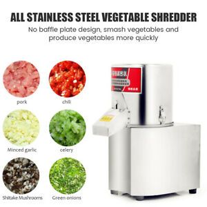 Commercial Food Processor Electric Vegetable Chopper Grinder Machine 600W 110V