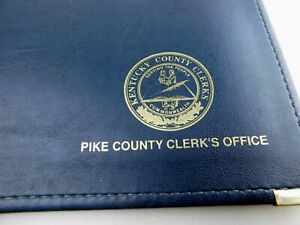 Pike County Clerks Office KY Kentucky HAZEL Faux Leather Portfolio Folder