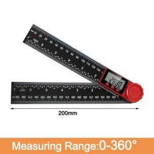 Digital Protractor 360 Angle Ruler 200mm Woodworking Electronic Goniometer Tool