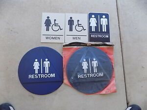 Hilman lot of  business bathroom signs