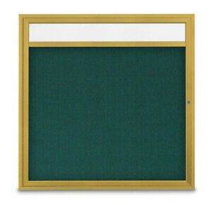 UNITED VISUAL PRODUCTS UV303H5-GOLD-DRKSPR Corkboard,Hdr,Fbrc,Gold/Sprc,1