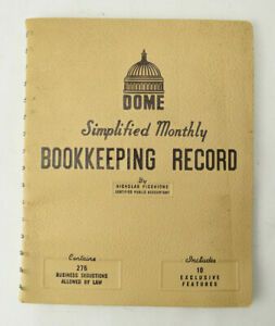 Vintage 1975 NOS Dome Simplified Weekly Bookkeeping Record Ledger Accounting