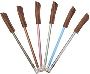 Hide &amp; Drink, Leather Pencil Cap 6 Pack / School &amp; Office Handmade Includes 101
