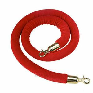 Red Velvet Rope Crowd Control Stanchion Post Queue Line Barrier Rope 1PC Premium
