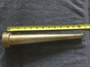 Vintage Solid Brass Moon American Fire Hose Water Nozzle