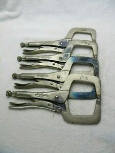 VINTAGE Vise-Grip Petersen/Dewitt Clamp Locking Pliers Model 11R *USA* Set of 4