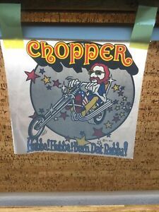Vintage 1973 ITL Motorcycle Chopper Hubba Bubba Iron-On Transfer T-5