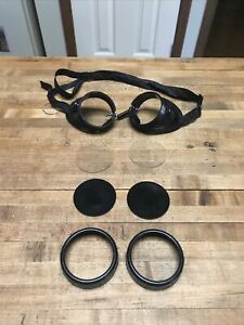 Vintage Safety Glasses Welding Goggles  Steampunk Clear Dark Industrial Riding