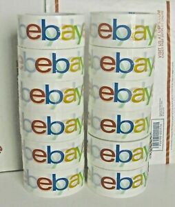 NEW 12 Rolls eBay Brand Color Logo Shipping Packing Tape 75 yds x 2&#034;