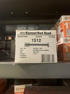 (BOX OF 100) Ramset Red Head  1512 1-1/2” Drive Pins