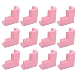 Corner Table Edge Guard Guards Cushion Protective Pad 50 x 35 x 15mm Pink 16pcs