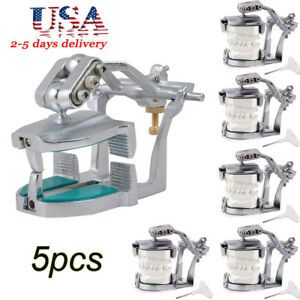 5pc Dental Lab Adjustable Magnetic Articulator Serrated C-clamps for Teeth Model