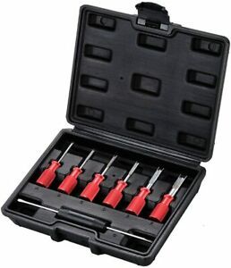 7pc Terminal Removal Tool Kit for Terminal Block Wires of 4, 8, 12, 14, 16 Gauge