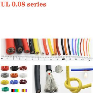 UL Strand Wire 30/28/26/24/22/20/18 AWG Silicone Flexible Cables - Various Color